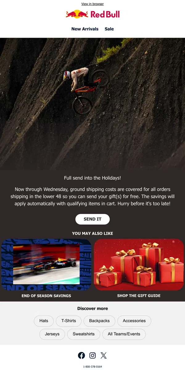 Email from Red Bull. Send It for FREE 🎁