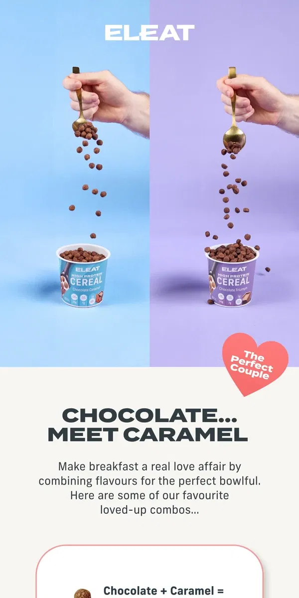 Email from ELEAT. Chocolate… meet Caramel 💓