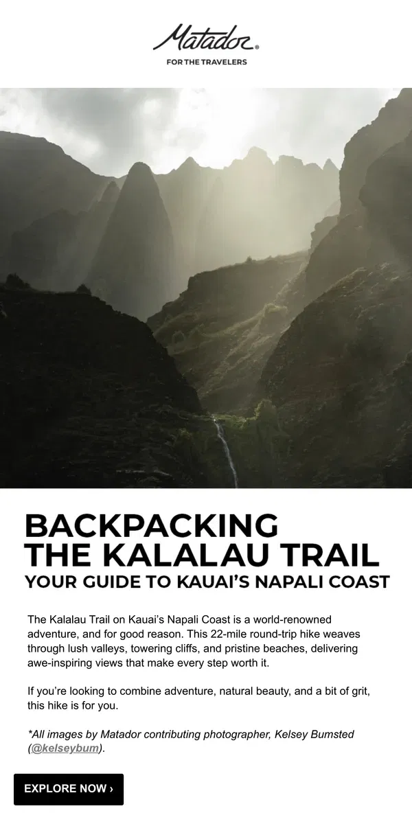 Email from Matador. Would you tackle this trail?