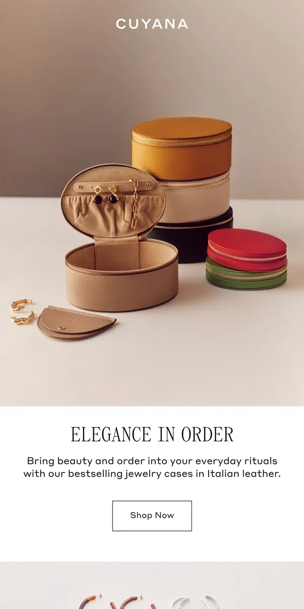 Email from Cuyana. Get Organized: Jewelry Edition