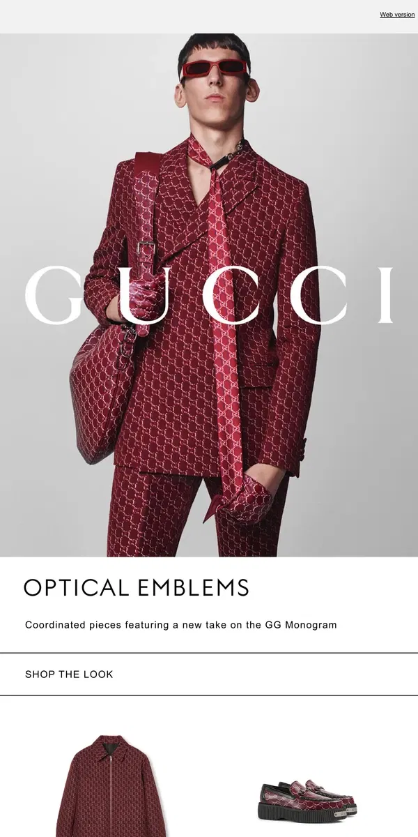 Email from GUCCI. GG Shadow