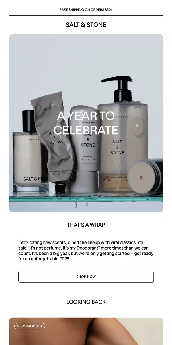 Email from SALT & STONE. Your Year in Scent