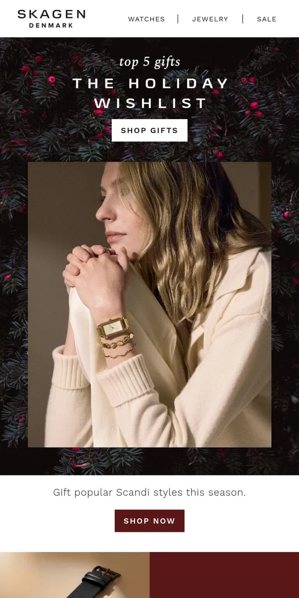 Email from Skagen. danish-inspired gifts for everyone