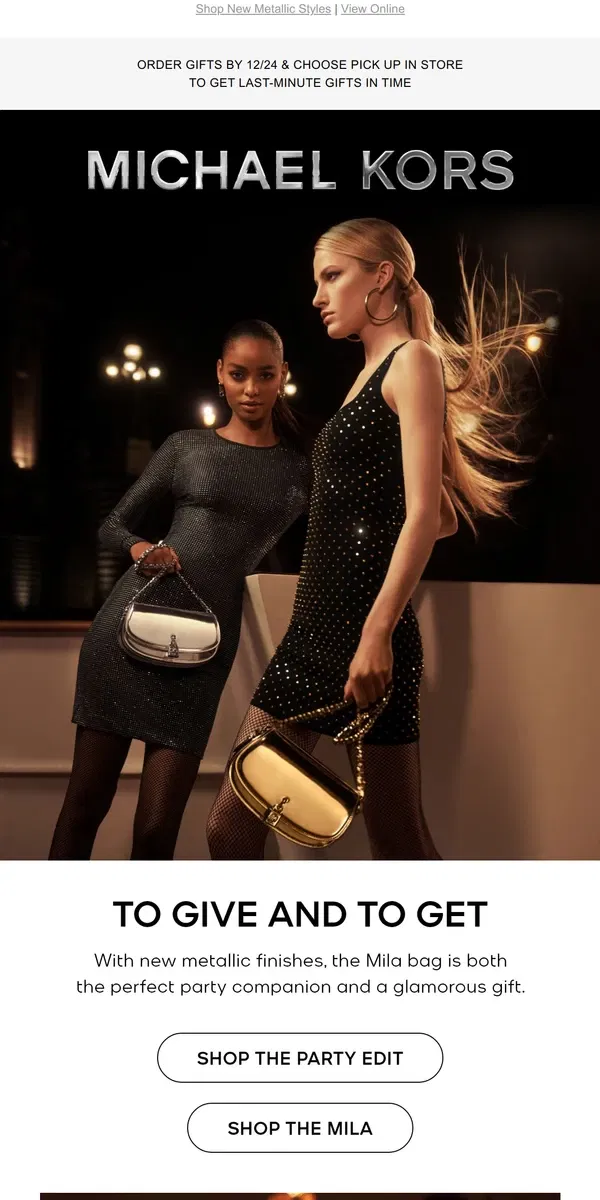 Email from Michael Kors. To Give And To Get: The Mila Bag