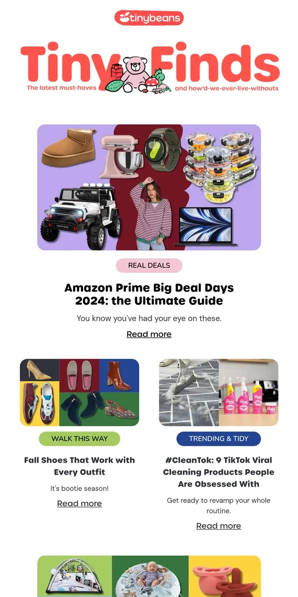 Email from Tinybeans. 🏃 Hurry! The Best Amazon Deals Are Selling *Fast*