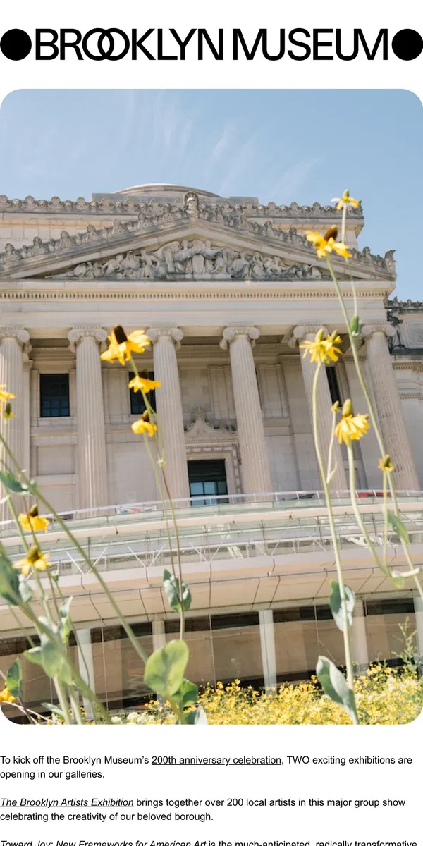 Email from Brooklyn Museum. Better together!