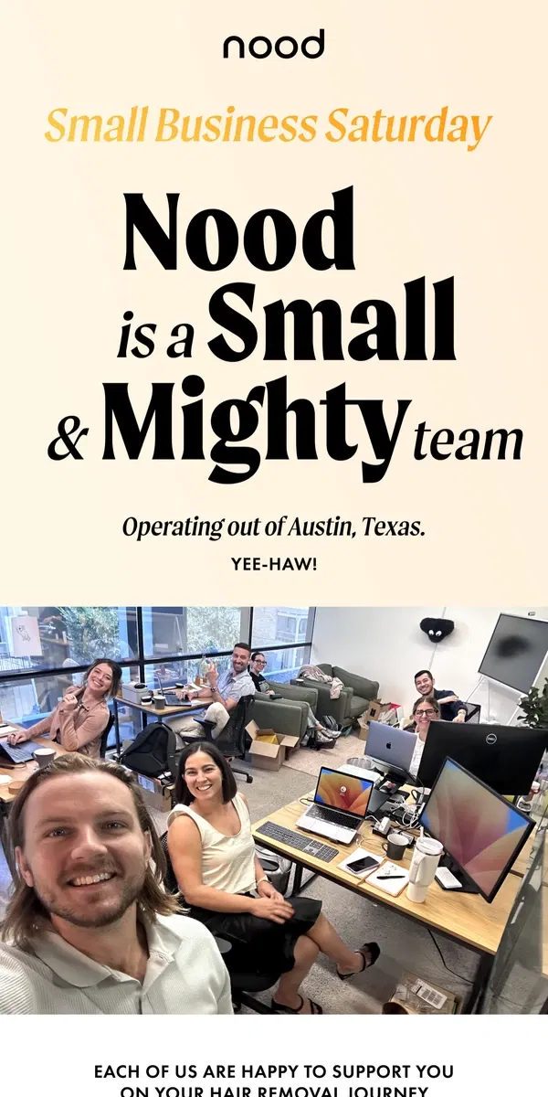 Email from Nood. Just A Small Team in Austin 🤠