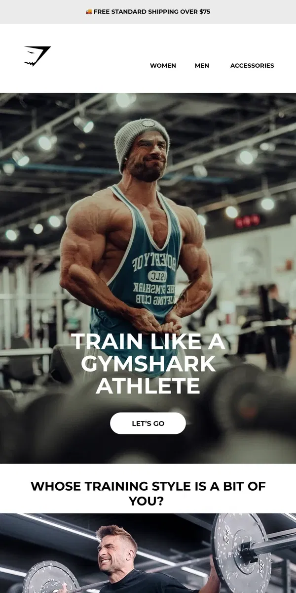 Email from Gymshark. What do you and our athletes have in common…?