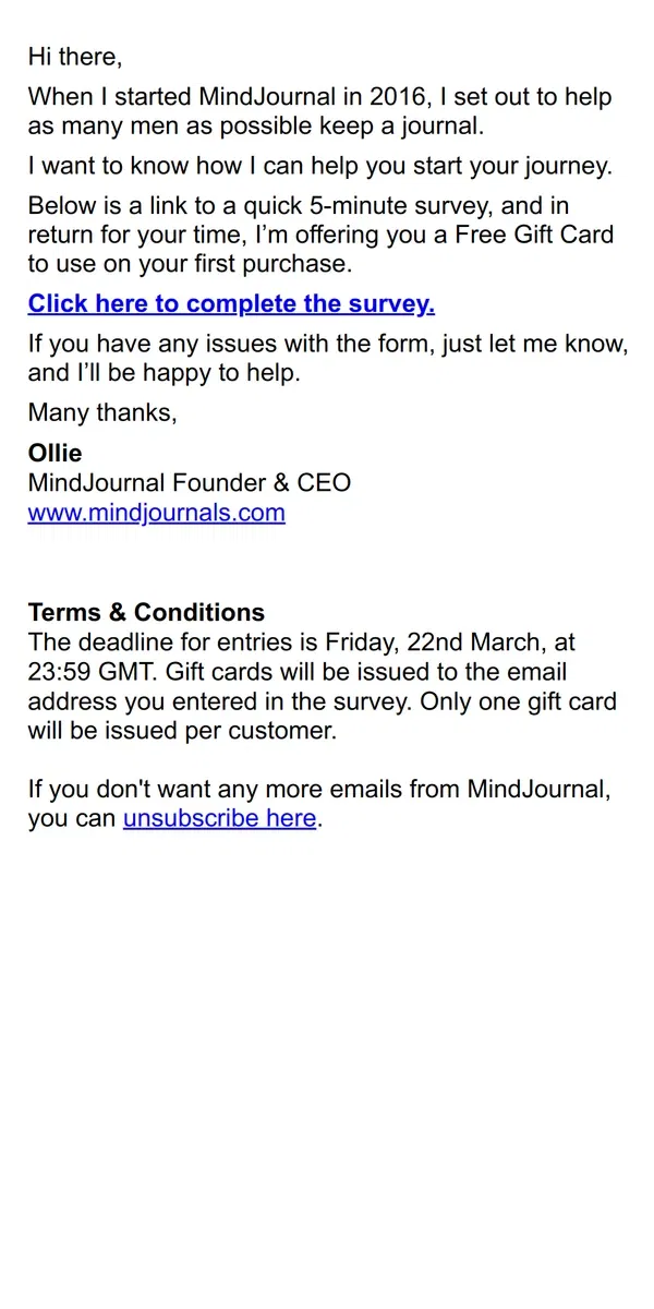 Email from Mindjournal. Can we talk?