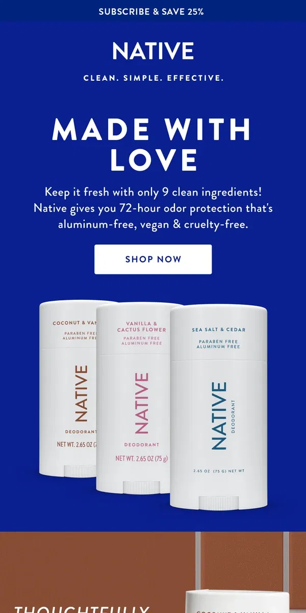 Email from Native. Stay fresh with Native!
