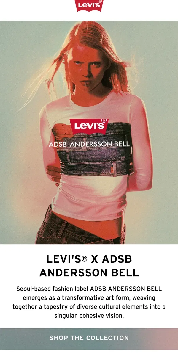 Email from Levi's. It’s here: Levi’s® x ADSB ANDERSSON BELL