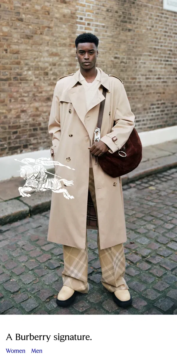 Email from Burberry. Trench coats