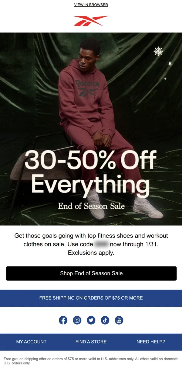 Email from Reebok. Have you shopped fresh styles on sale yet?