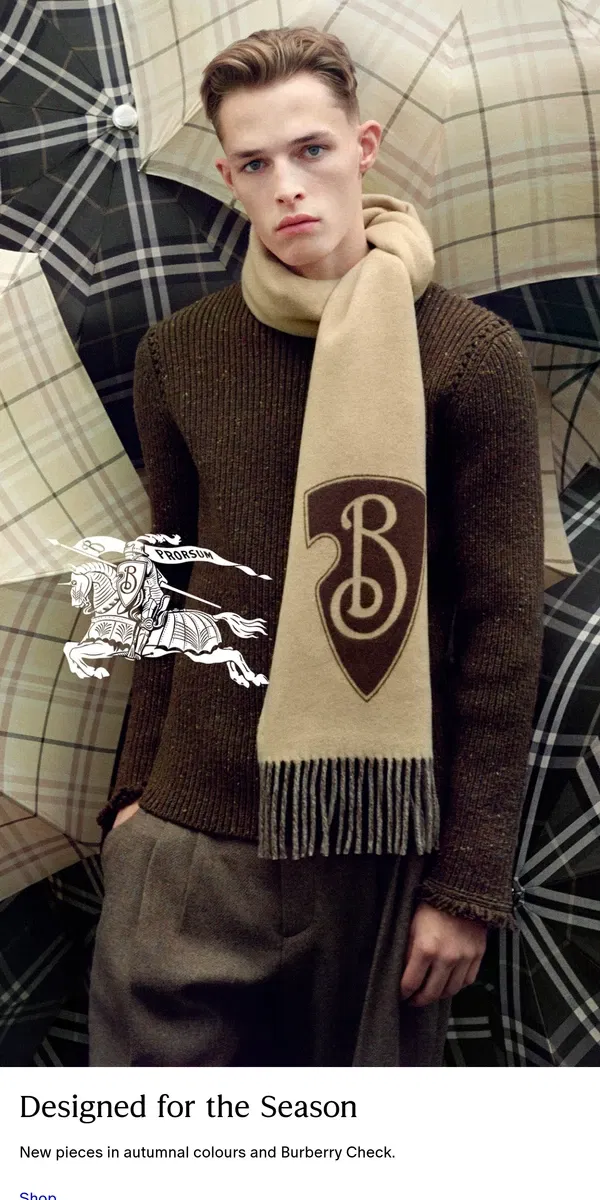 Email from Burberry. New styles for Autumn