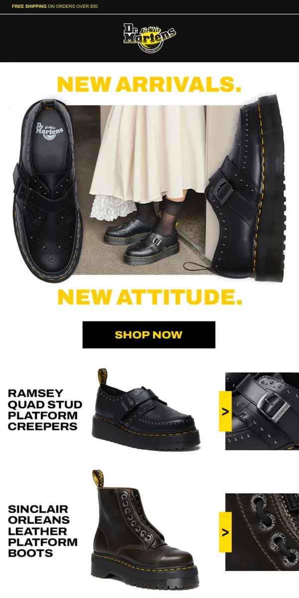 Email from Dr. Martens. Your new fall DM's are a click away