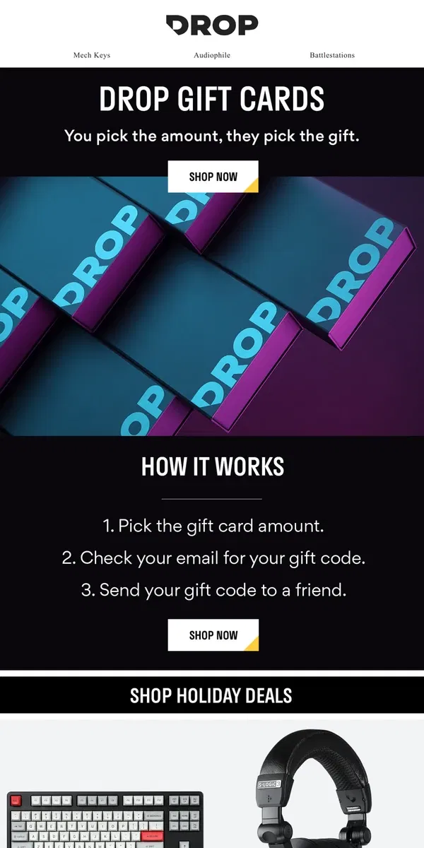 Email from Drop. 🎁 Send An E-Gift Card