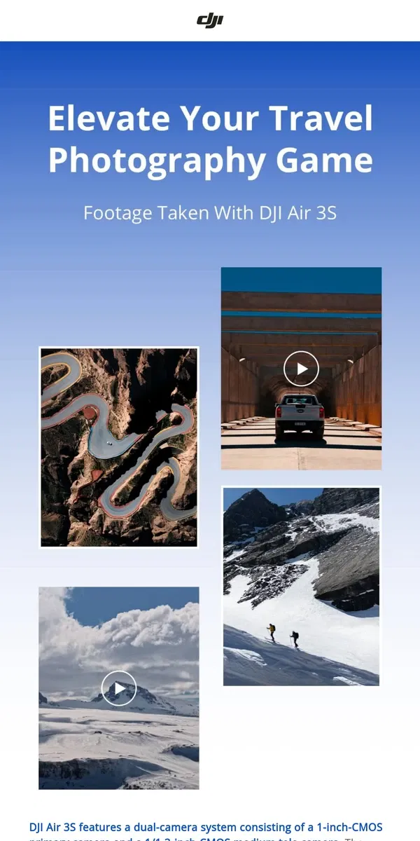 Email from DJI. Elevate Your Travel Photography Game!