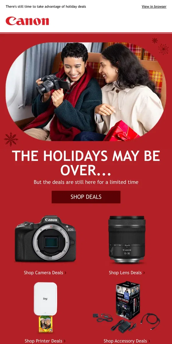 Email from Canon. Did You Get Everything on Your Wishlist?