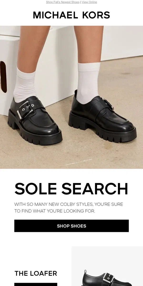 Email from Michael Kors. It’s Time For Some Sole Searching