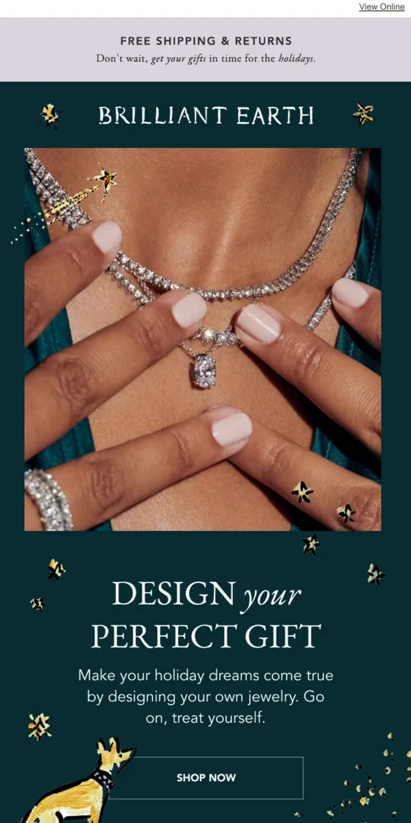 Email from Brilliant Earth. Dreaming in diamonds?