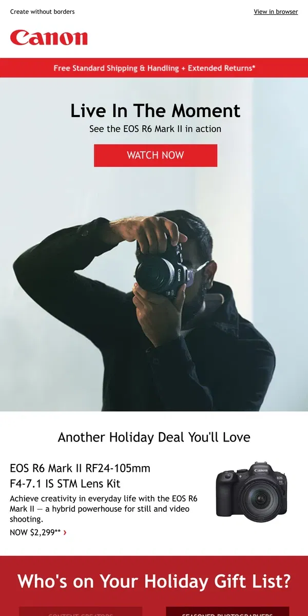 Email from Canon. 🔥 Hot Deal Alert 🔥