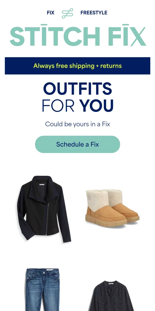 Email from Stitch Fix. Make your style inspiration a reality 