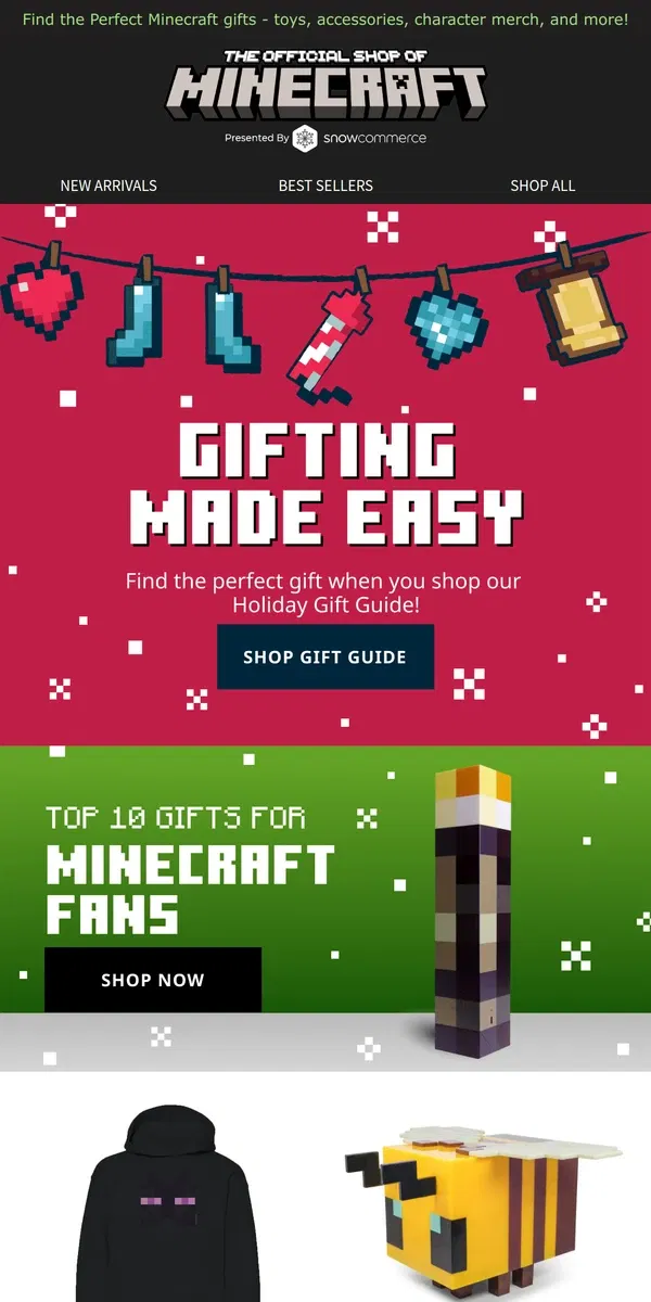 Email from Minecraft. Check out Holiday Gift Guides for Easy Shopping!