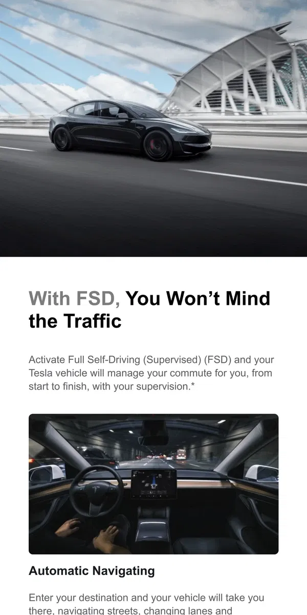 Email from Tesla. Your Commute is About to Get Better