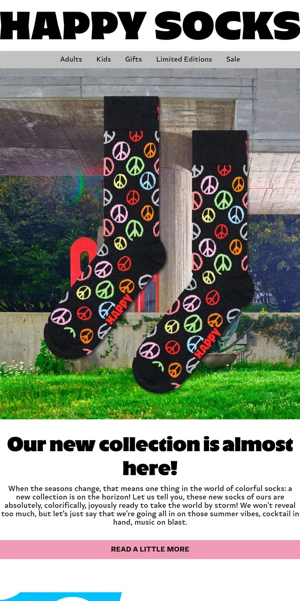 Email from Happy Socks. New Collection on the Horizon