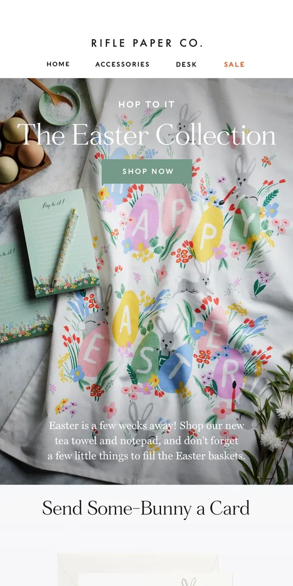 Email from Rifle Paper Co.. The Easter Collection