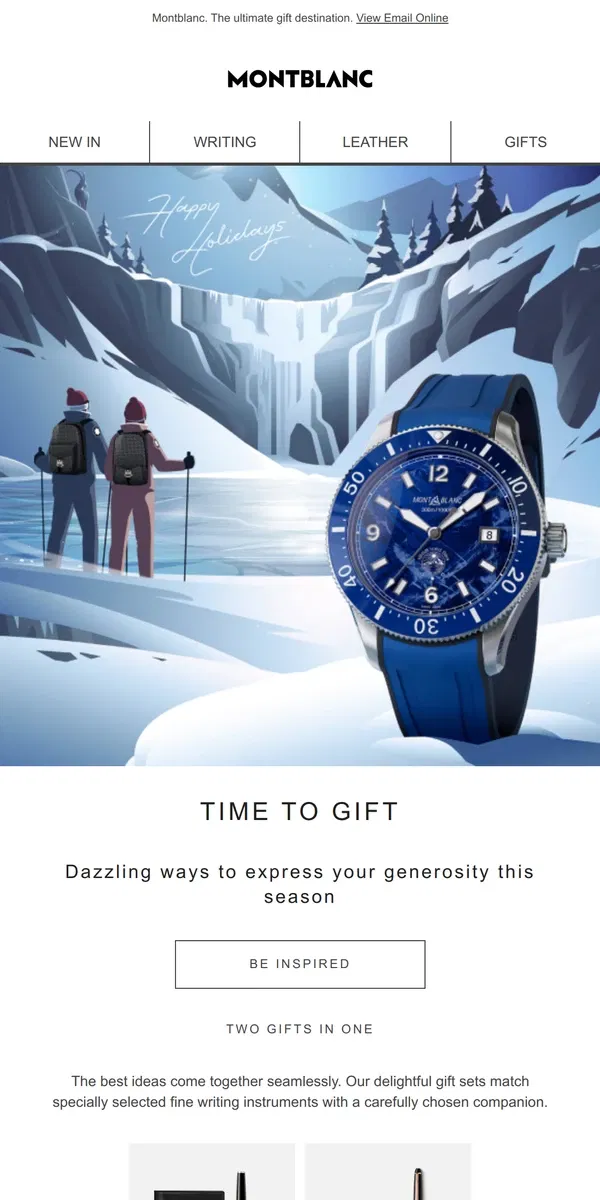 Email from Montblanc. Presents that say so much more