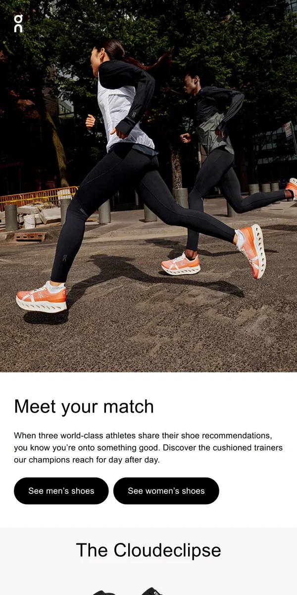 Email from On. ☁️ 3 cushioned road shoes, compared.