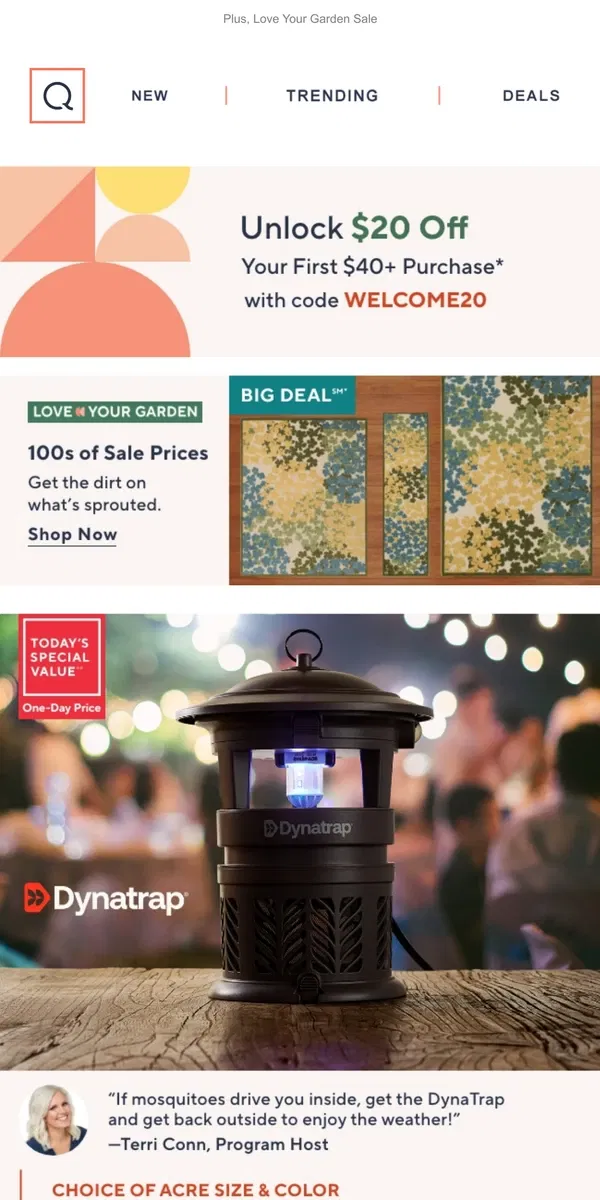 Email from QVC. Updated! Compact Insect Trap