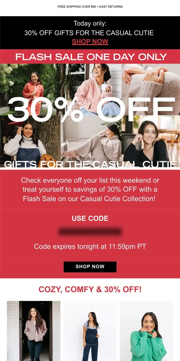 Email from Smash + Tess. GIFT GUIDE FLASH SALE - 30% OFF!