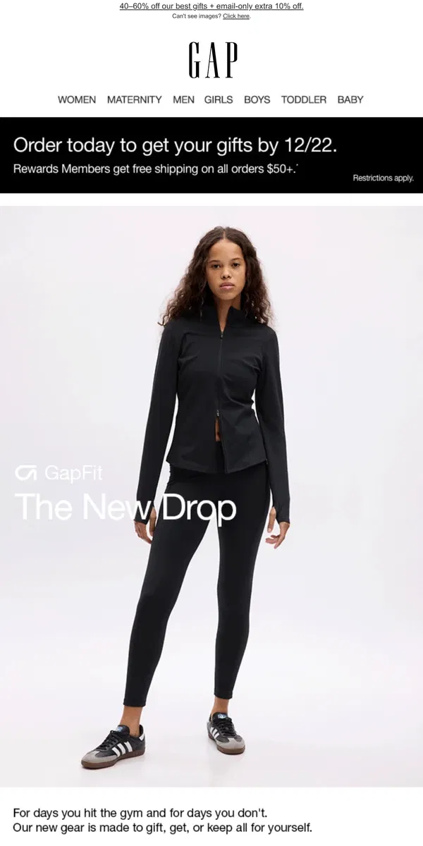 Email from GAP. THE NEW GAPFIT