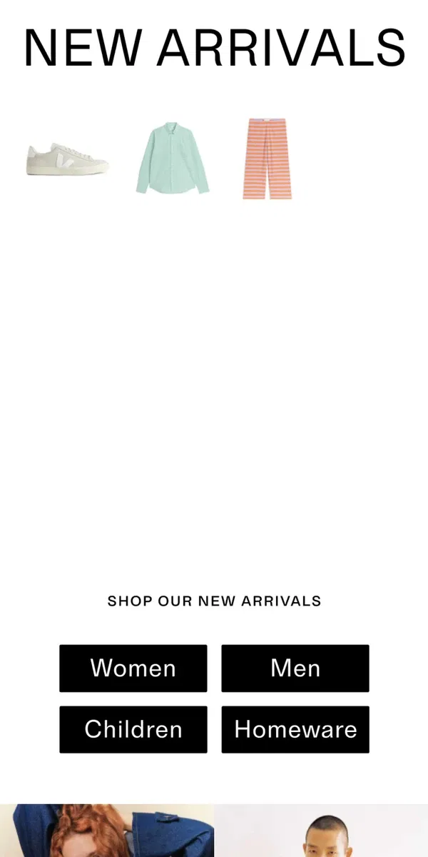 Email from ARKET. New arrivals for all