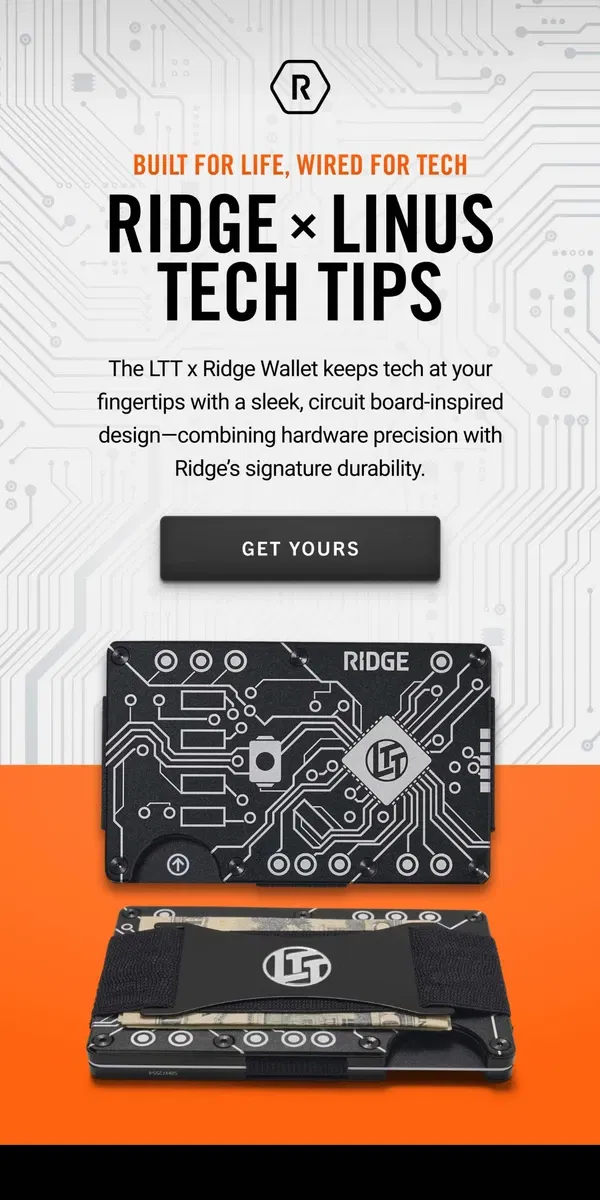 Email from The Ridge. Linus Tech Tips x Ridge