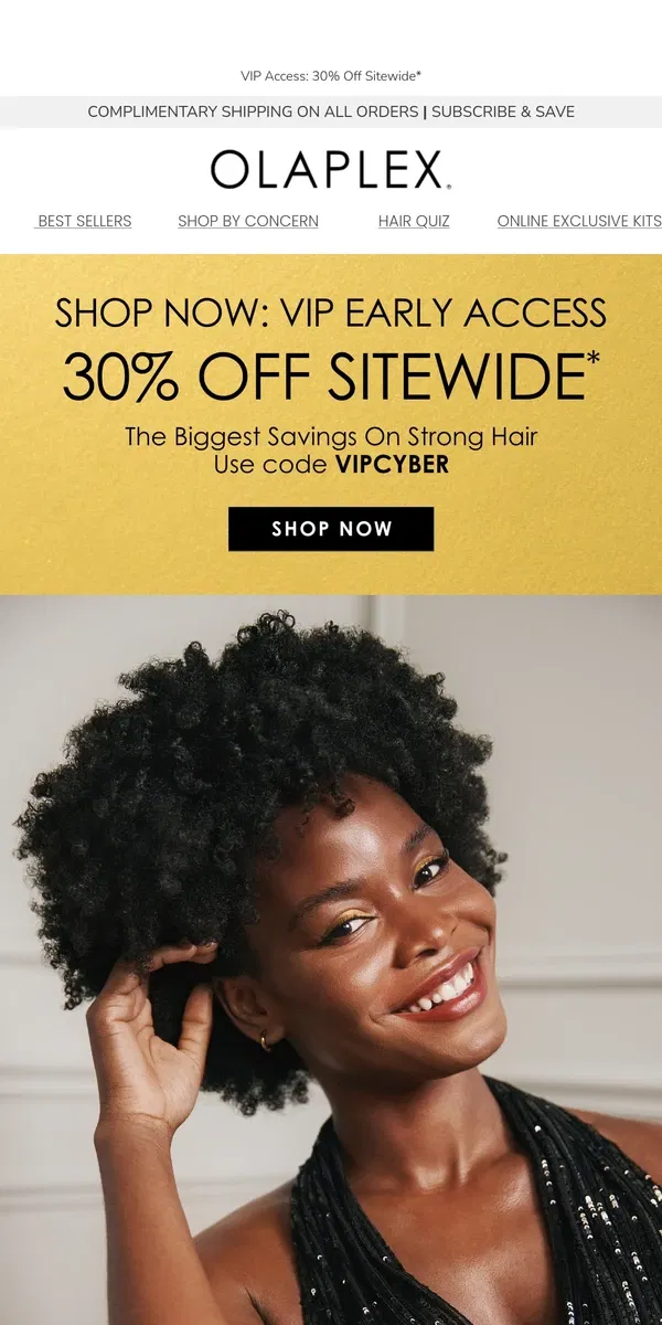 Email from OLAPLEX. This Is Your Sign To Shop Early