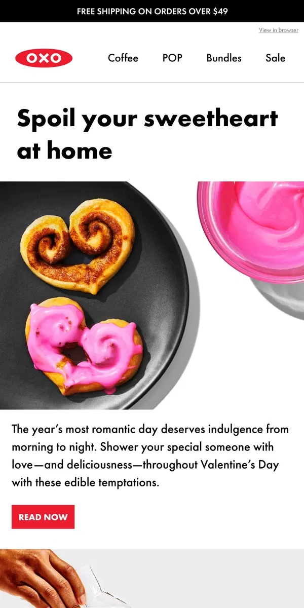 Email from OXO. Have the best Valentine’s Day from start to finish