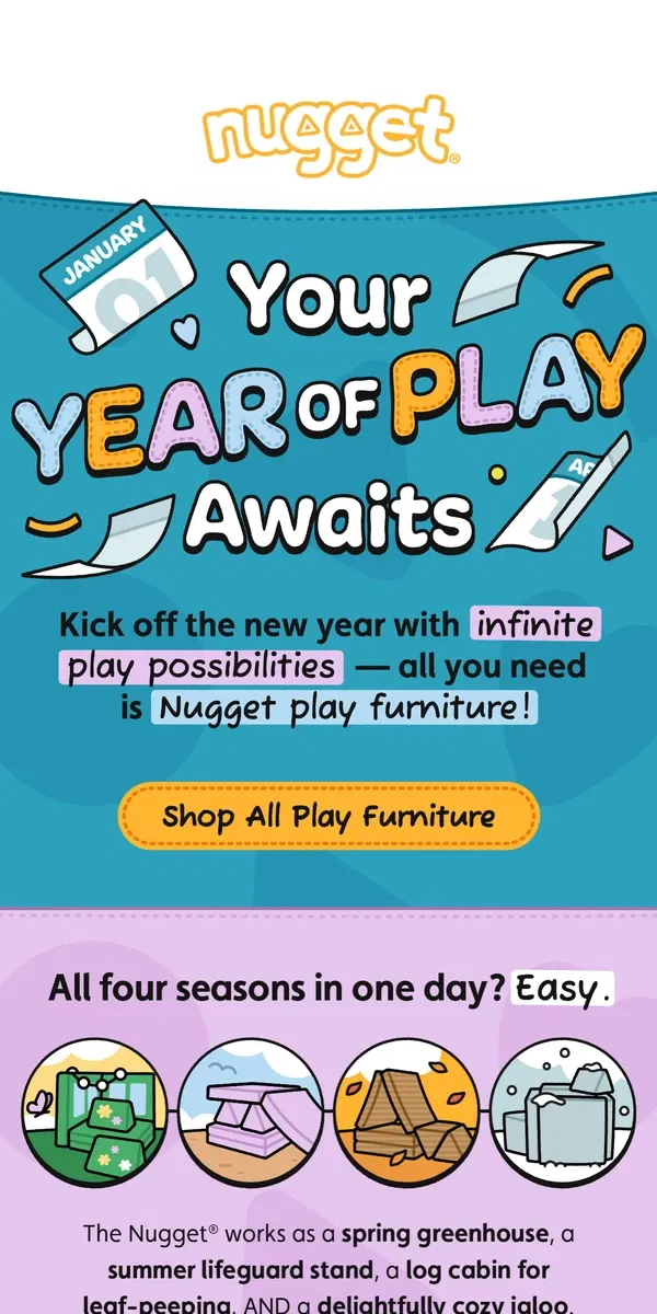 Email from Nugget. NYE resolution: play more.