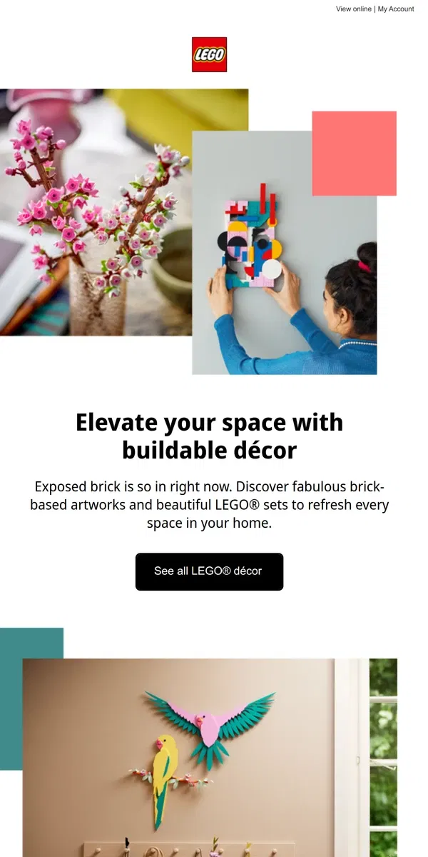 Email from Lego. Get that LEGO® aesthetic