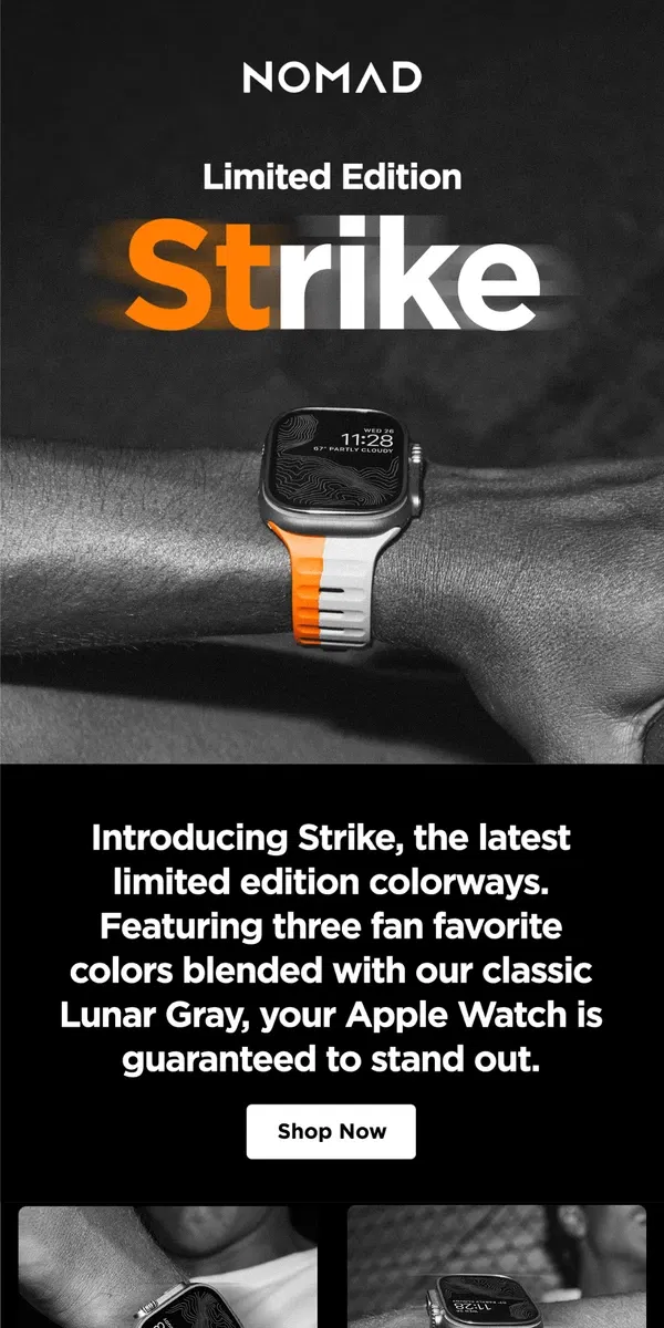 Email from Nomad. Introducing: Strike Sport Band