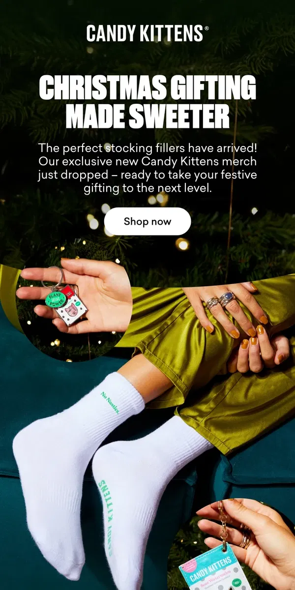 Email from Candy Kittens. NEW exclusive Candy Kittens merch