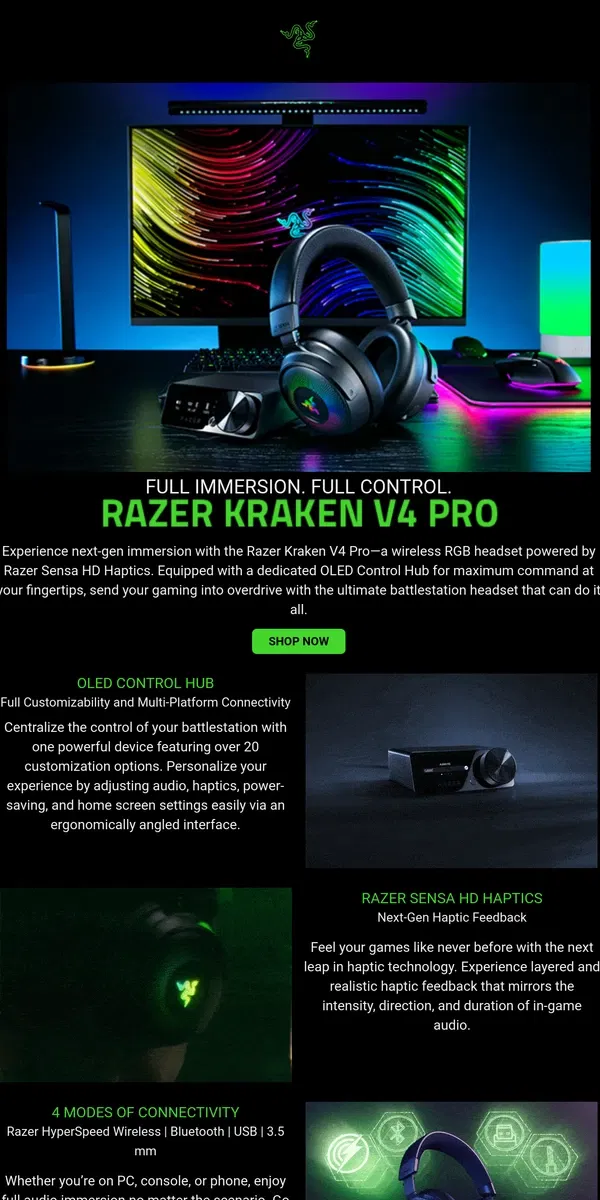 Email from Razer. 🔎Checked out our new Razer Kraken V4 Pro yet?