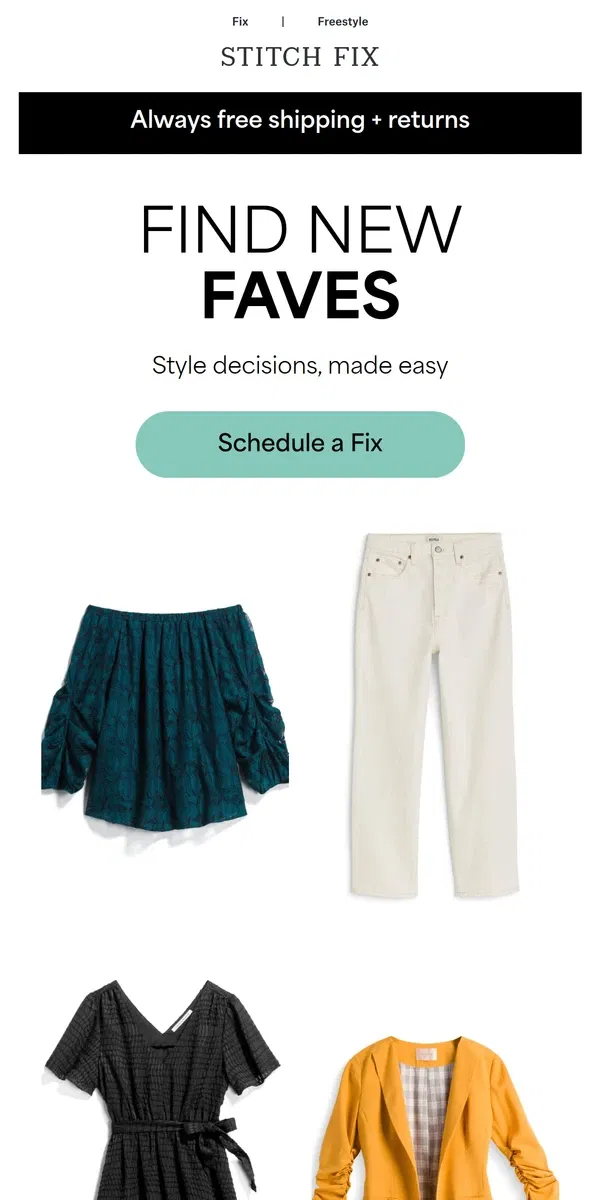 Email from Stitch Fix. Who’s that in the mirror?