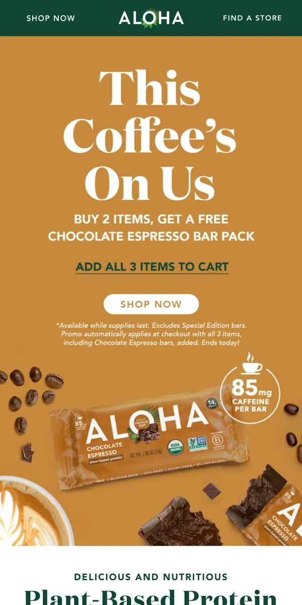 Email from ALOHA. Wake up and smell the coffee