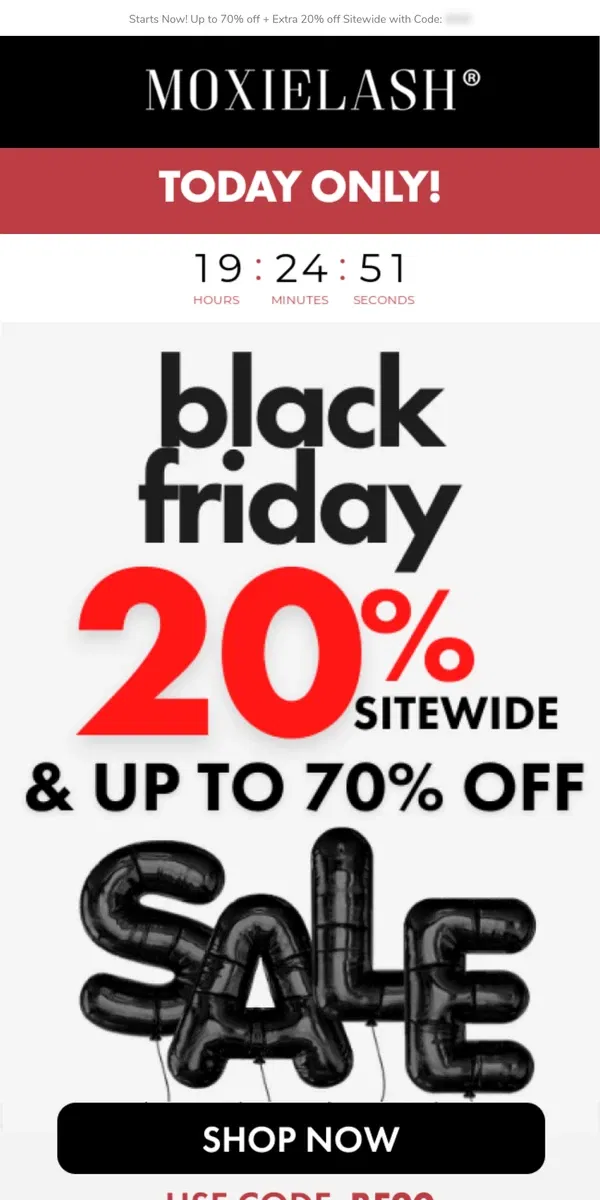 Email from MoxieLash. Your Black Friday Deals Are LIVE! 🔥