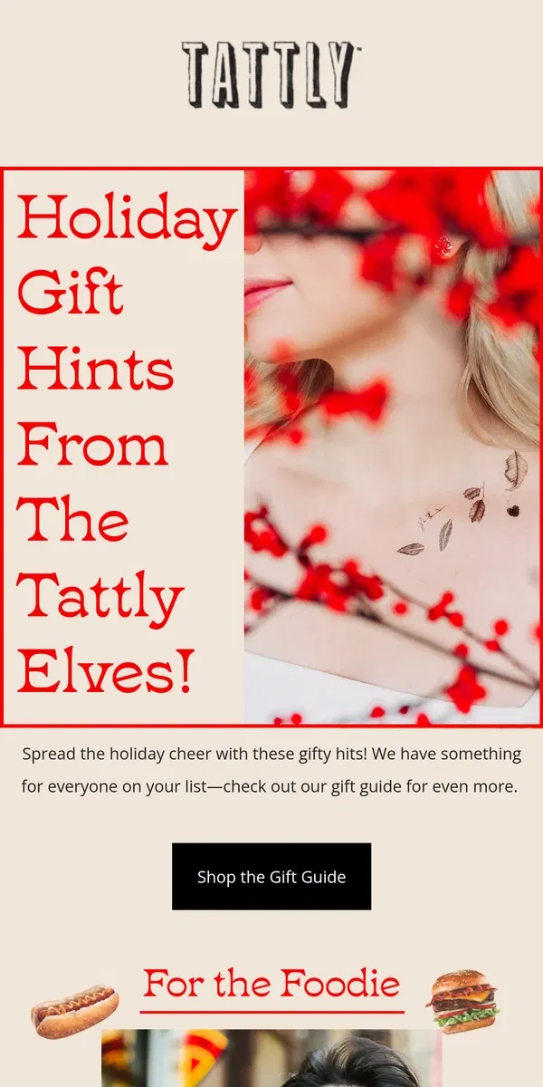 Email from Tattly. Easy Holiday Gifts 🎁