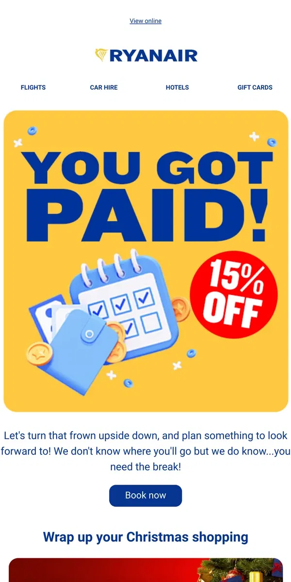 Email from Ryanair. It’s PAY DAY 🤑