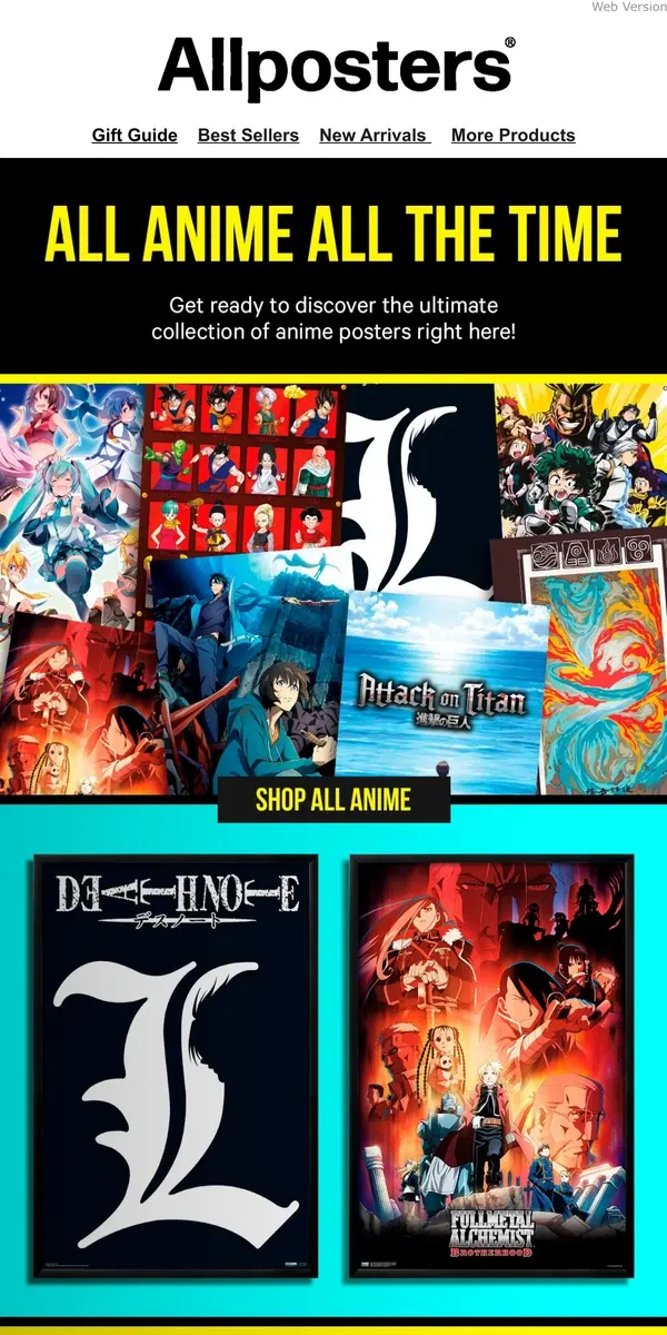 Email from AllPosters. Eat. Sleep. Anime. Repeat.